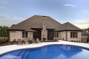 Exterior - Rear Elevation for Country House Plan #929-556 - 4 bed, 3 bath