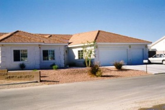 Exterior - Front Elevation for Mediterranean House Plan #1-513 - 4 bed, 2.5 bath