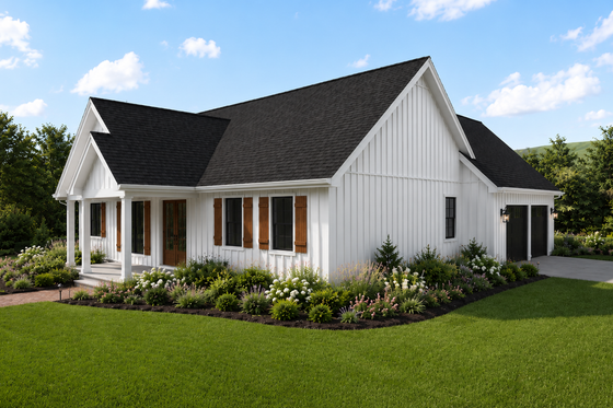Exterior - Other Elevation for Farmhouse House Plan #48-1224 - 3 bed, 2 bath
