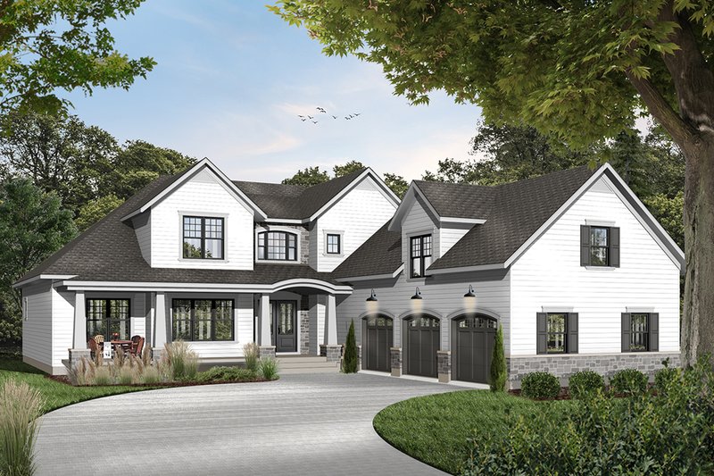 Dream House Plan - Farmhouse Exterior - Front Elevation Plan #23-2693