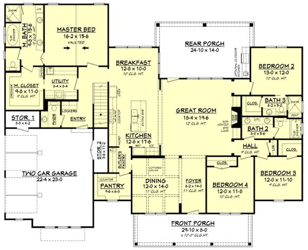 Architectural House Design - Barndominium Floor Plan - Main Floor Plan #430-165