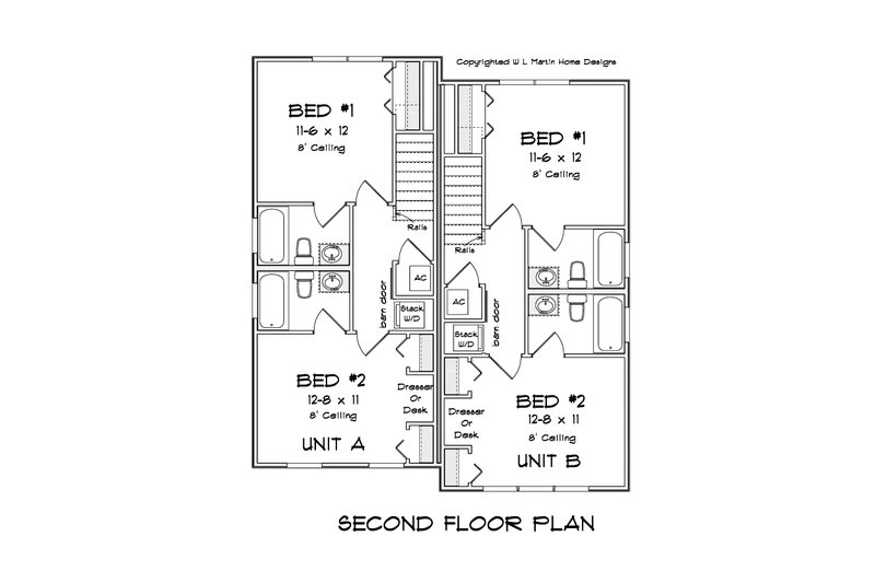 Home Plan - Floor Plan - Upper Floor for Cottage House Plan #513-2251 - 4 bed, 5 bath