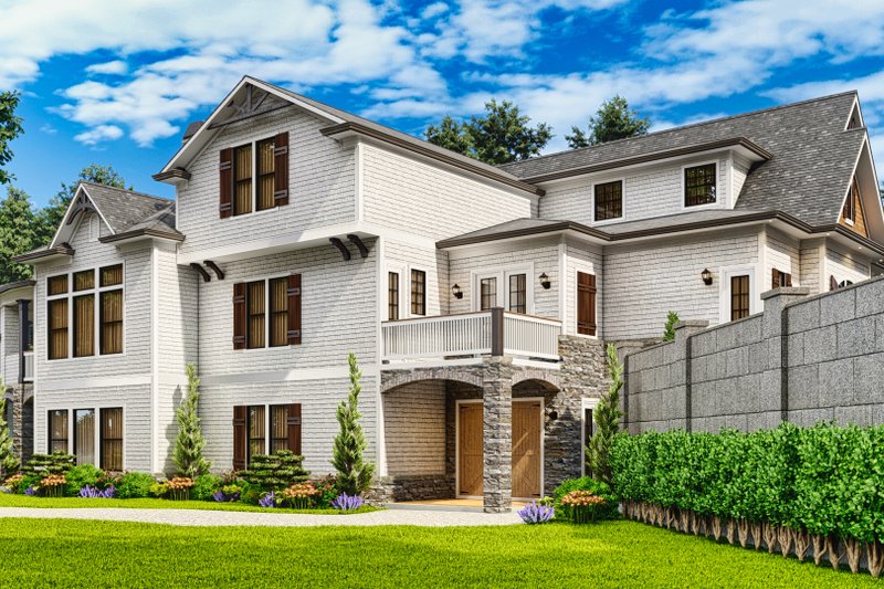 House Plan Design - Exterior - Rear Elevation 1 for Craftsman House Plan #54-697 - 4 bed, 4.5 bath