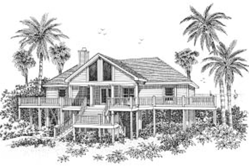 Dream House Plan - Beach Exterior - Front Elevation Plan #37-139