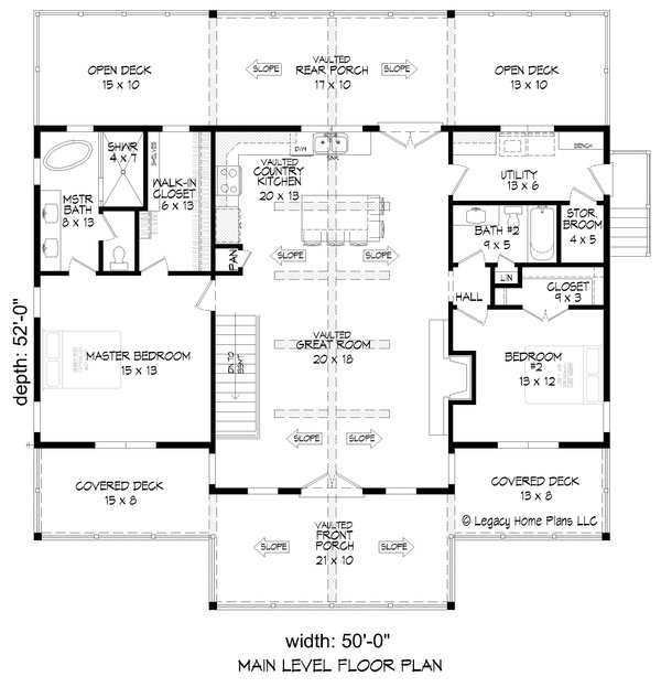 House Plan Design - Traditional Floor Plan - Main Floor Plan #932-514