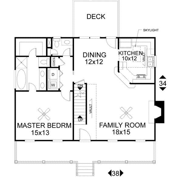 Country Floor Plan - Main Floor Plan #56-132