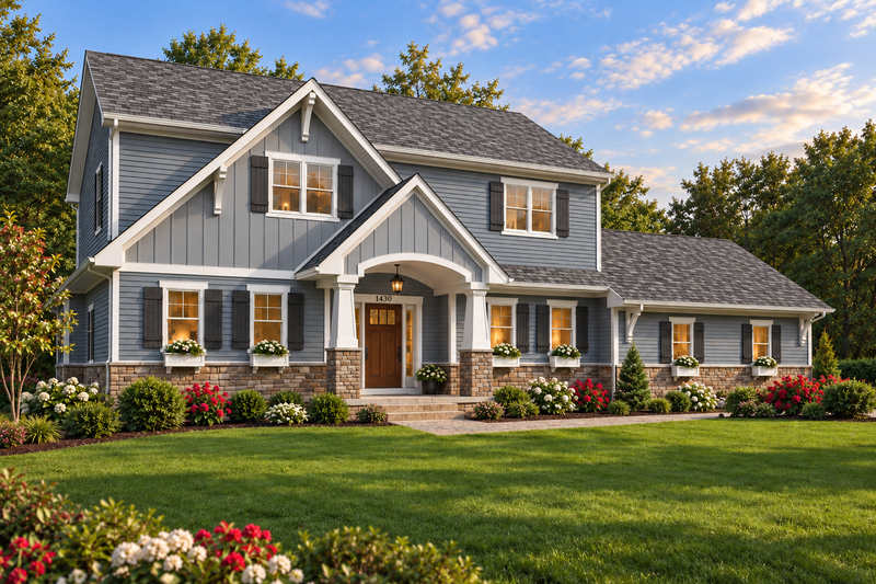 Home Plan - Exterior - Front Elevation 5 for Country House Plan #928-163 - 3 bed, 2.5 bath