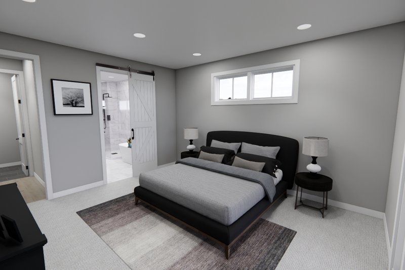 House Blueprint - Interior - Master Bedroom for Farmhouse House Plan #51-1302 - 3 bed, 3.5 bath