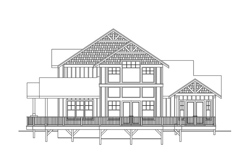 House Design - Exterior - Other Elevation 1 for Craftsman House Plan #124-1380 - 3 bed, 3 bath