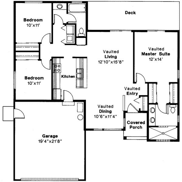 Home Plan - Floor Plan - Main Floor Plan #124-156
