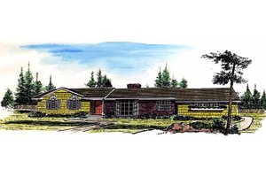 Ranch Exterior - Front Elevation Plan #315-110