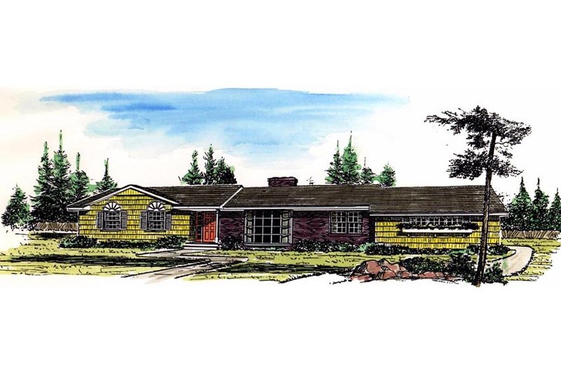 Architectural House Design - Ranch Exterior - Front Elevation Plan #315-110