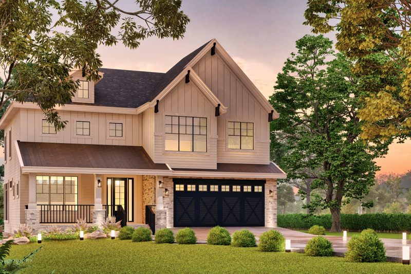 House Design - Exterior - Front Elevation 5 for Craftsman House Plan #119-450 - 4 bed, 4 bath
