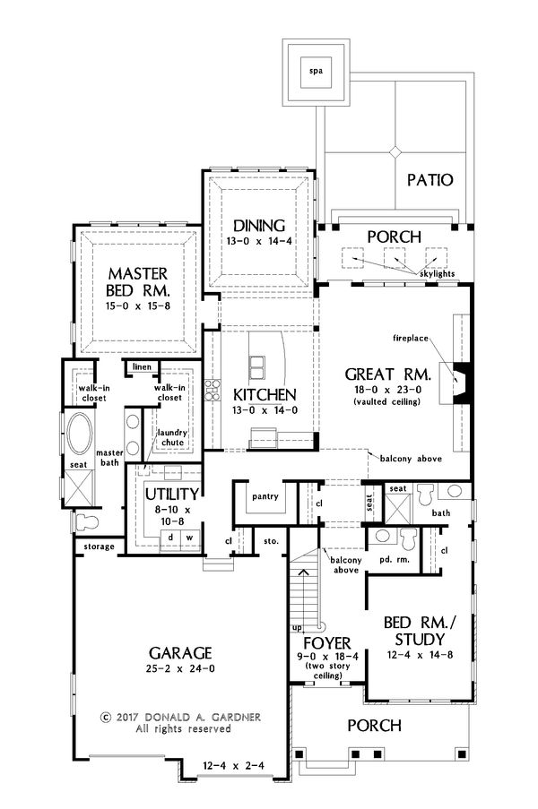 Dream House Plan - Craftsman Floor Plan - Main Floor Plan #929-1031
