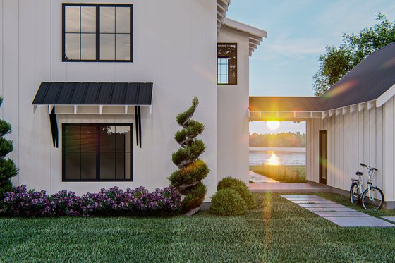 Exterior - Covered Porch for Farmhouse House Plan #455-208 - 2 bed, 2 bath