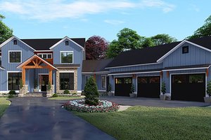 House Blueprint - Craftsman Exterior - Front Elevation Plan #17-3423