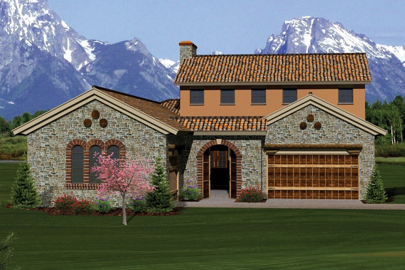 Home Plan - Photo 5 for European House Plan #70-1052 - 2 bed, 2 bath