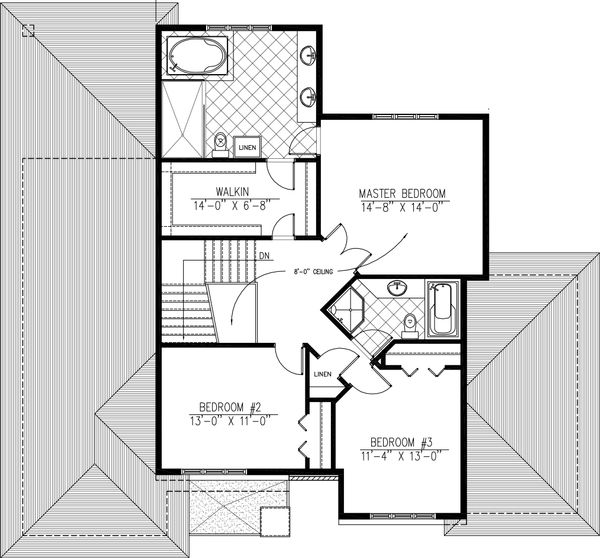 2400 square foot 3 bedroom 2 1/2 bath modern house plan