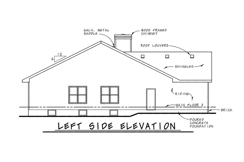 Dream House Plan - Exterior - Other Elevation 1 for Traditional House Plan #20-2223 - 3 bed, 2 bath