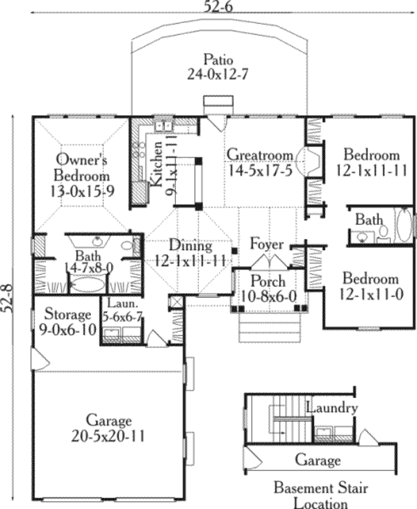 Home Plan - Traditional Floor Plan - Main Floor Plan #406-210