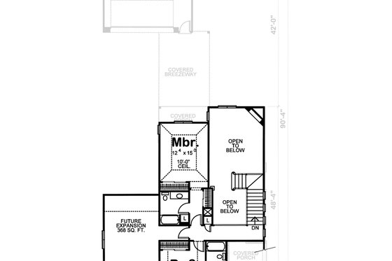 Exterior - Front Elevation 5 for European House Plan #20-1405 - 3 bed, 3 bath