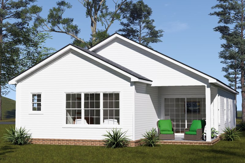 Architectural House Design - Exterior - Rear Elevation for Cottage House Plan #513-2465 - 4 bed, 3 bath