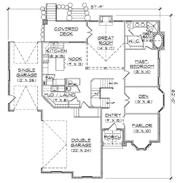 Dream House Plan - European Floor Plan - Main Floor Plan #5-391