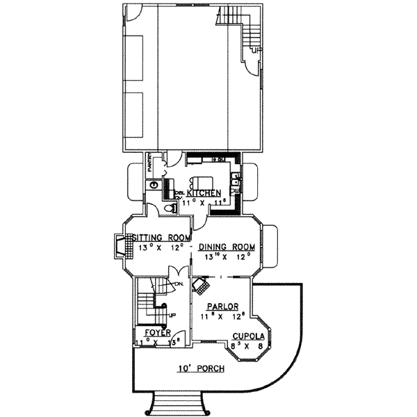 European Floor Plan - Main Floor Plan #117-239