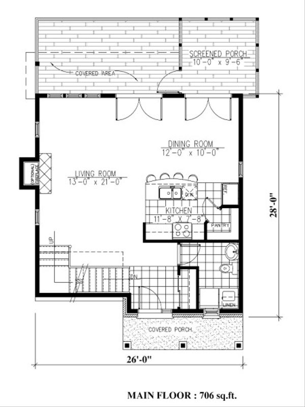 Farmhouse Floor Plan - Main Floor Plan #138-343