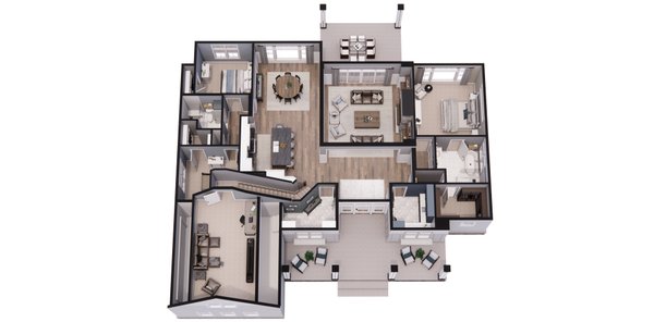 House Plan Design - Farmhouse Floor Plan - Main Floor Plan #51-1249
