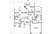 European Style House Plan - 5 Beds 4 Baths 3431 Sq/Ft Plan #67-252 Floor 
