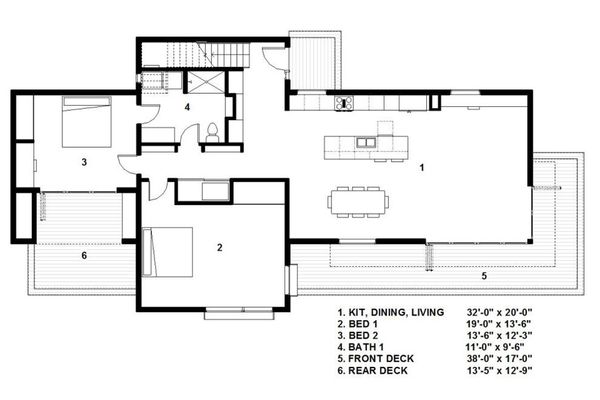 Modern Floor Plan - Main Floor Plan #497-54