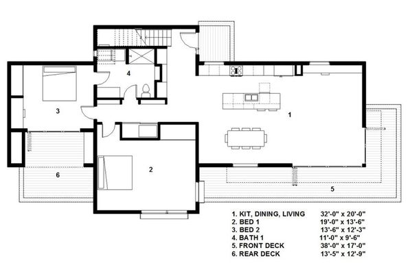 Modern Style House Plan - 3 Beds 2 Baths 2298 Sq/Ft Plan #497-54