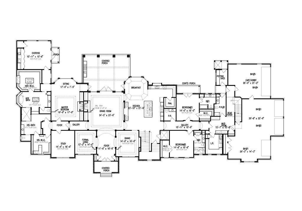 European Style House Plan - 7 Beds 7 Baths 8339 Sq/Ft Plan #54-586 ...