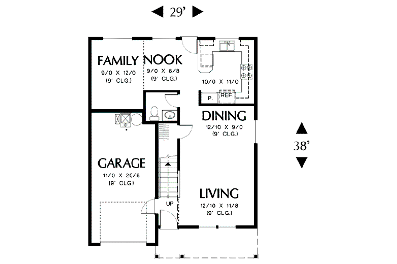 Home Plan - Floor Plan - Main Floor for Traditional House Plan #48-315 - 3 bed, 1.5 bath