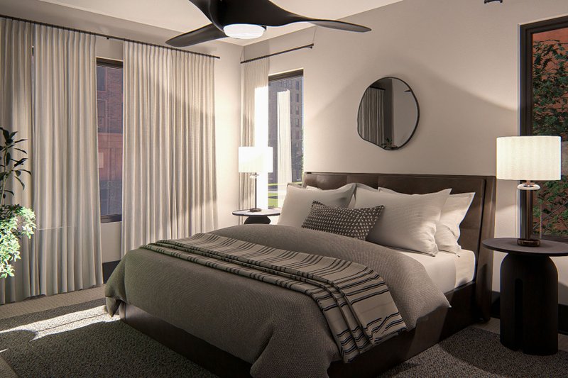 House Blueprint - Interior - Bedroom 1 for Modern House Plan #455-336 - 1 bed, 1.5 bath