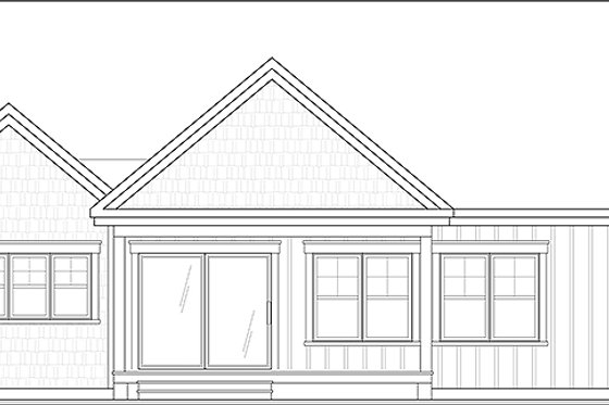 Exterior - Rear Elevation for Craftsman House Plan #23-2901 - 4 bed, 2 bath