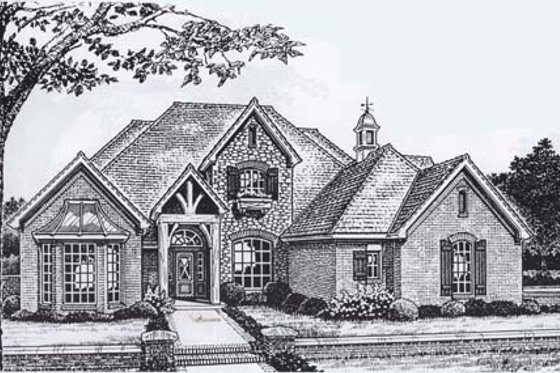 Exterior - Front Elevation for Colonial House Plan #310-913 - 4 bed, 3.5 bath