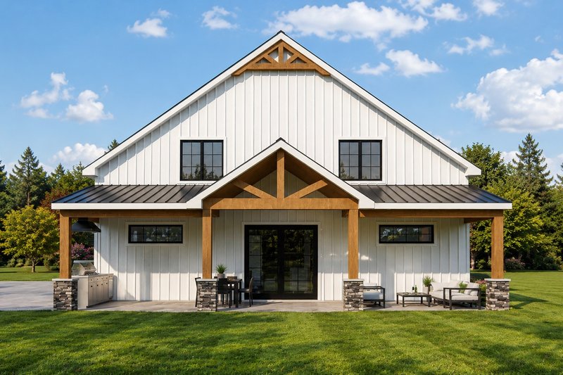 Architectural House Design - Exterior - Front Elevation 3 for Barndominium House Plan #1064-512 - 3 bed, 2 bath