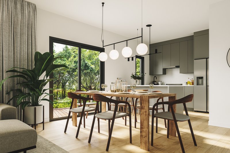 Architectural House Design - Interior - Dining Room for Bungalow House Plan #23-2787 - 2 bed, 1 bath
