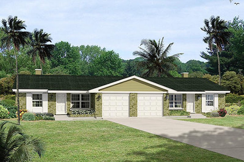 Ranch Style House Plan - 2 Beds 1 Baths 2010 Sq/Ft Plan #57-462