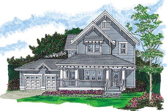 Exterior - Front Elevation for Country House Plan #47-424 - 3 bed, 2.5 bath