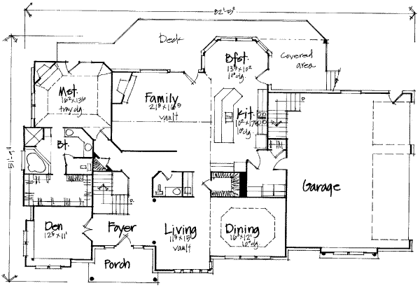 Modern Floor Plan - Main Floor Plan #308-108