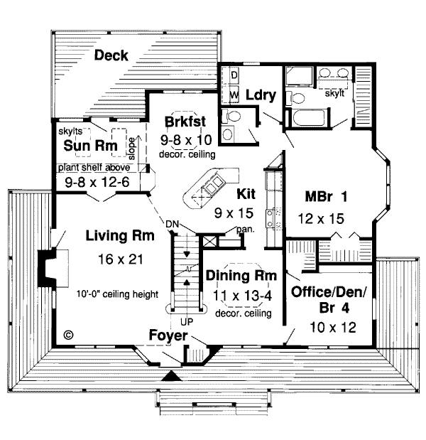 Traditional Floor Plan - Main Floor Plan #312-798