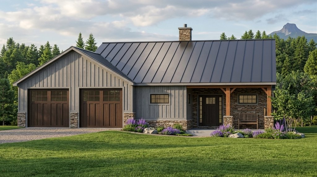 Exterior - Front Elevation 2 for Country House Plan #1064-370 - 1 bed, 1.5 bath