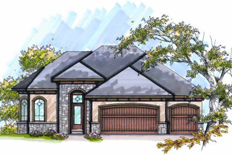 Dream House Plan - European Exterior - Front Elevation Plan #70-992