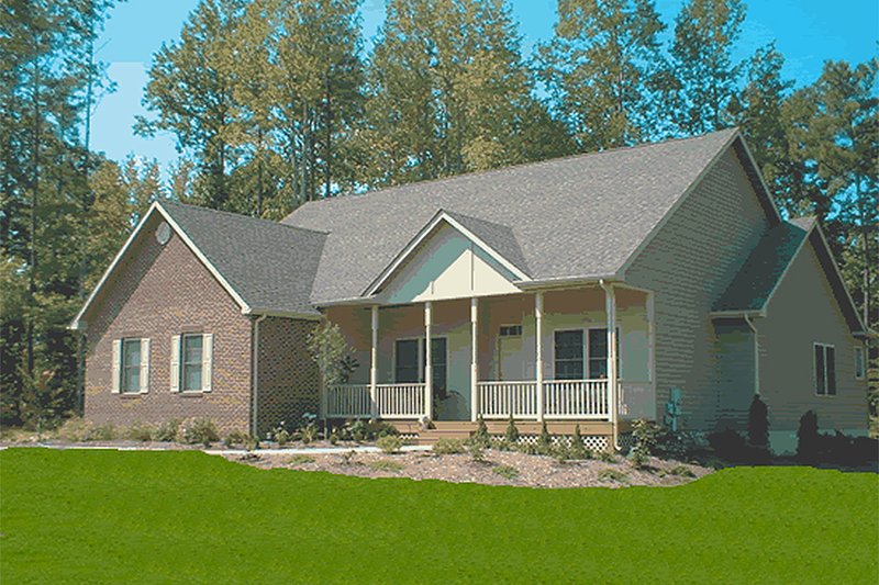 House Blueprint - Traditional style home, elevation photo