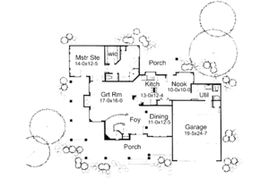Floor Plan - Main Floor for Country House Plan #120-155 - 3 bed, 3 bath
