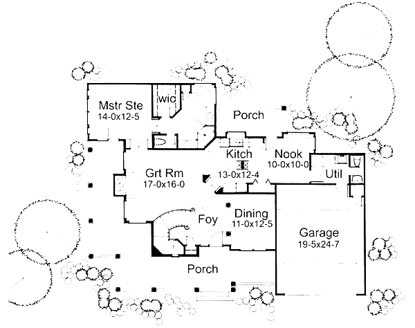 Country Floor Plan - Main Floor Plan #120-155