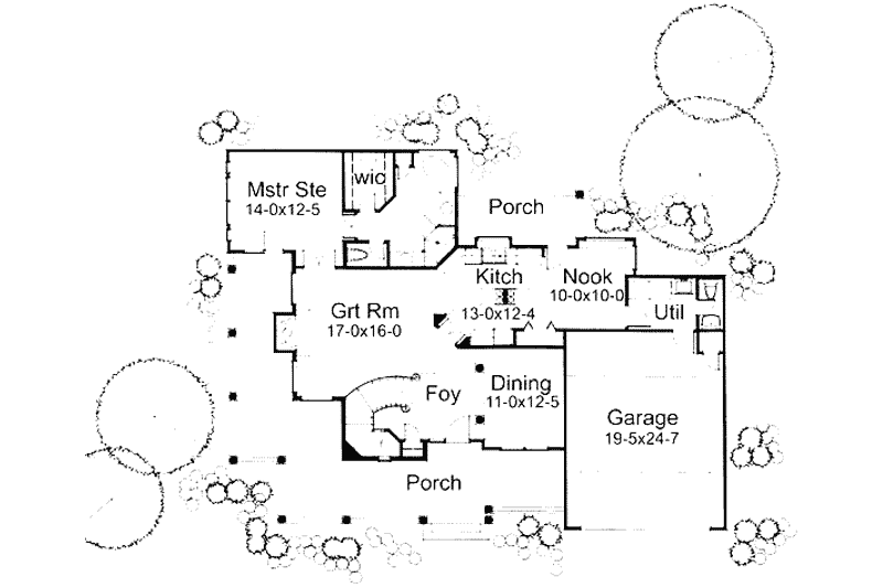 Home Plan - Floor Plan - Main Floor for Country House Plan #120-155 - 3 bed, 3 bath